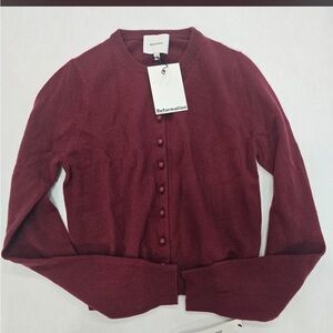 Reformation Caspia 100% Cashmere Cardigan